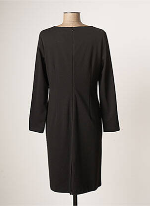 Robe mi-longue manches longues manches longues noir GUY DUBOUIS femme