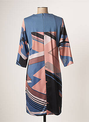 Robe courte manches 3/4 manches 3/4 bleu GREGORY PAT femme