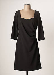 Robe mi-longue manches 3/4 manches 3/4 noir GUY DUBOUIS femme