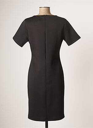 Robe mi-longue manches courtes manches courtes noir GUY DUBOUIS femme