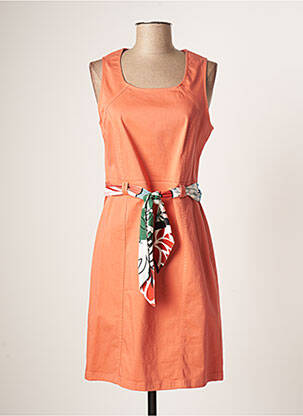 Robe mi-longue sans manche sans manche orange GREGORY PAT femme