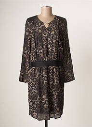 Robe mi-longue manches longues manches longues vert MERI & ESCA femme