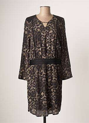 Robe mi-longue manches longues manches longues vert MERI & ESCA femme