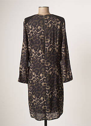 Robe mi-longue manches longues manches longues vert MERI & ESCA femme