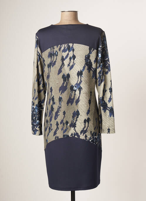 Robe mi-longue bleu GUY DUBOUIS pour femme