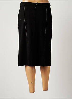 Jupe mi-longue coupe droite noir FRANCE RIVOIRE femme