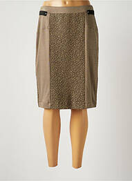 Jupe mi-longue stretch marron MERI & ESCA femme