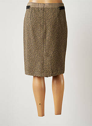Jupe mi-longue coupe droite marron MERI & ESCA femme