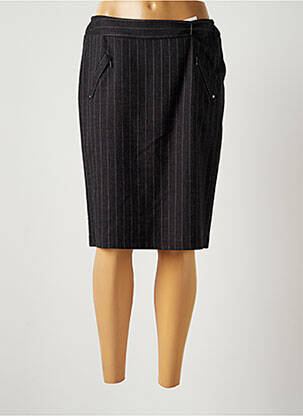 Jupe mi-longue stretch gris GUY DUBOUIS femme