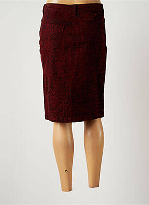 Jupe mi-longue coupe droite rouge MERI & ESCA femme