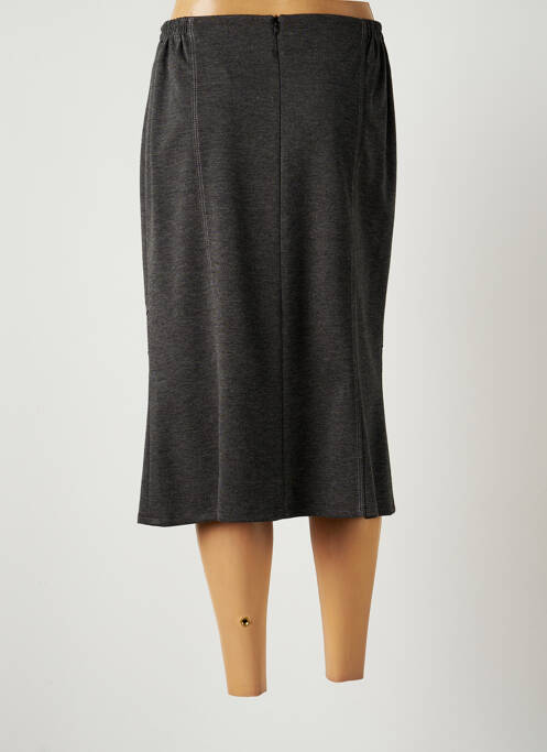 Jupe mi-longue gris GUY DUBOUIS pour femme
