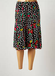 Jupe mi-longue doublure textile noir GUY DUBOUIS femme