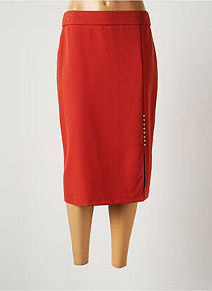 Jupe mi-longue doublure textile orange MERI & ESCA femme