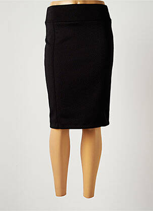Jupe mi-longue doublure textile noir GUY DUBOUIS femme