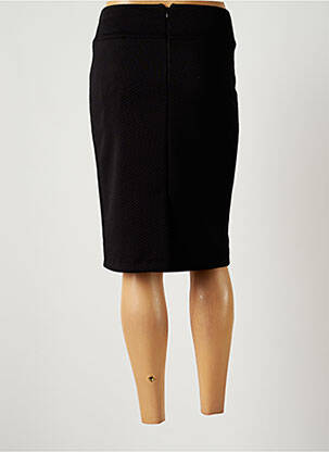 Jupe mi-longue doublure textile noir GUY DUBOUIS femme