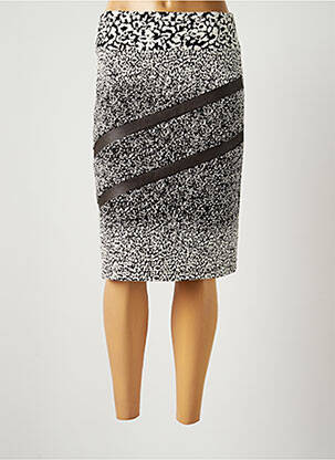 Jupe mi-longue stretch noir GUY DUBOUIS femme