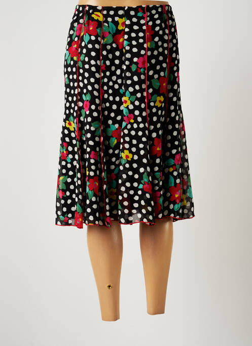 Jupe mi-longue noir GUY DUBOUIS pour femme