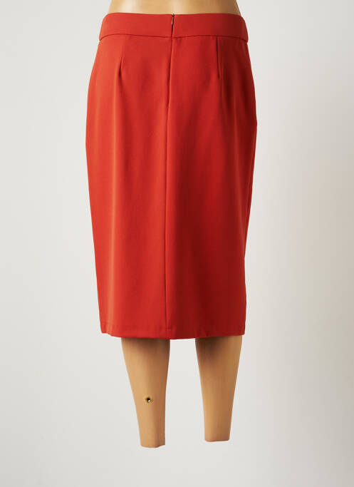 Jupe mi-longue orange MERI & ESCA pour femme