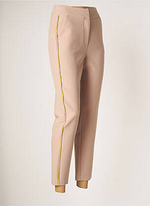 Pantalon 7/8 taille haute taille haute beige GUY DUBOUIS femme