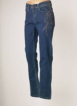 Jeans coupe slim bleu GUY DUBOUIS pour femme