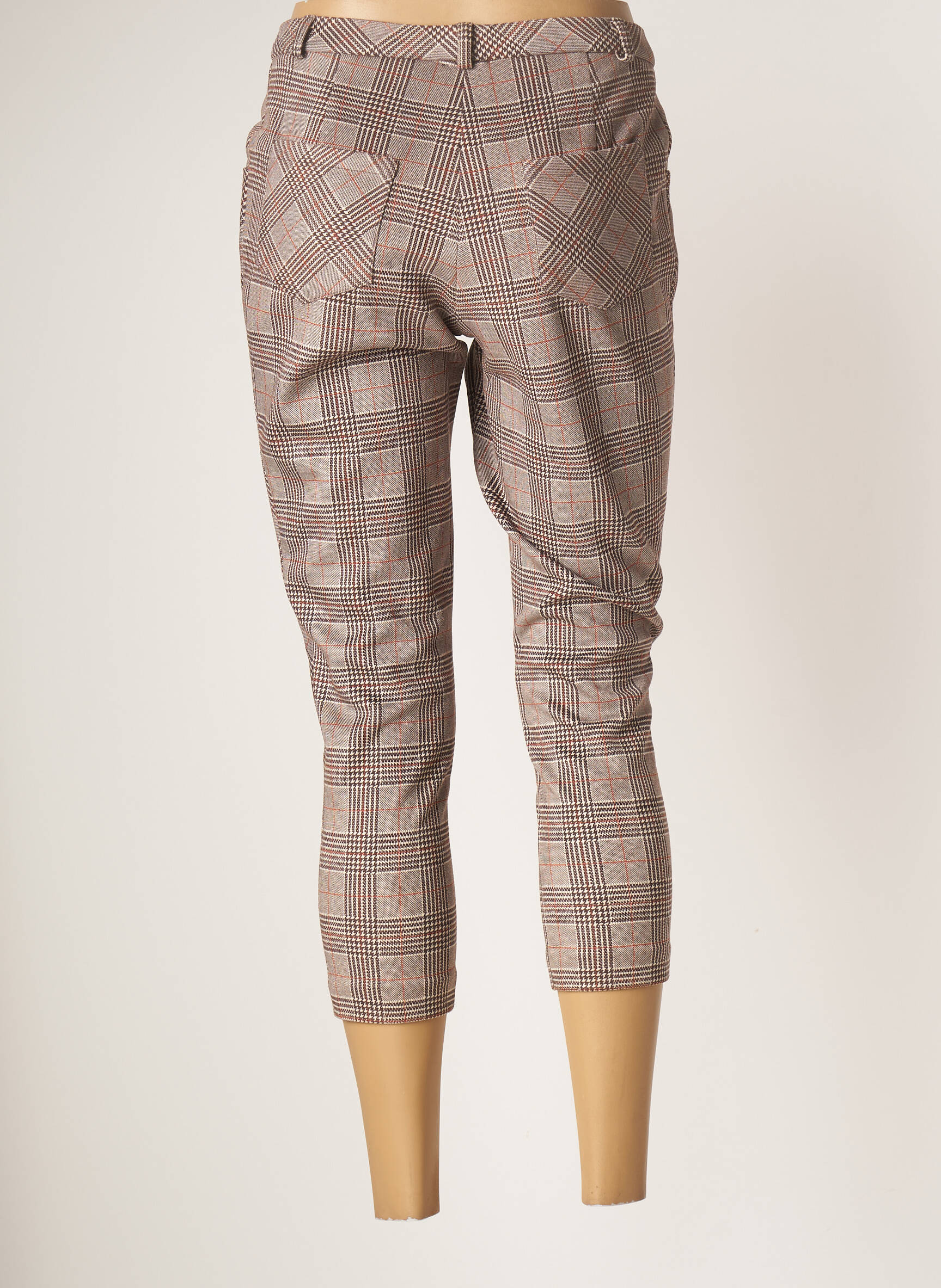 Pantacourt taille haute taille haute marron GUY DUBOUIS femme