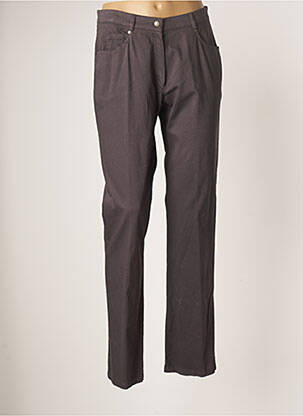 Pantalon droit stretch taille normale violet GUY DUBOUIS femme