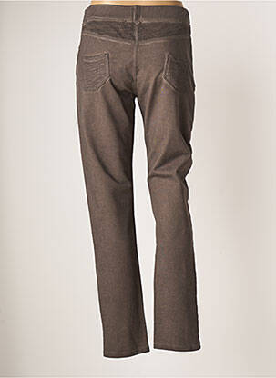 Pantalon slim taille élastique taille normale marron MERI & ESCA femme
