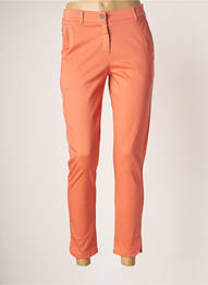 Pantalon chino tissage popeline taille normale orange GREGORY PAT femme