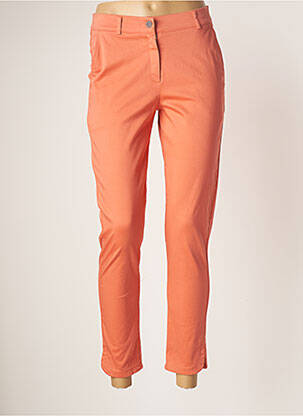 Pantalon chino tissage popeline taille normale orange GREGORY PAT femme
