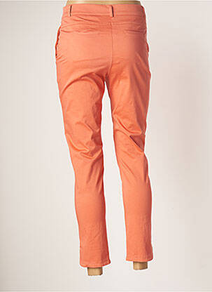 Pantalon chino tissage popeline taille normale orange GREGORY PAT femme