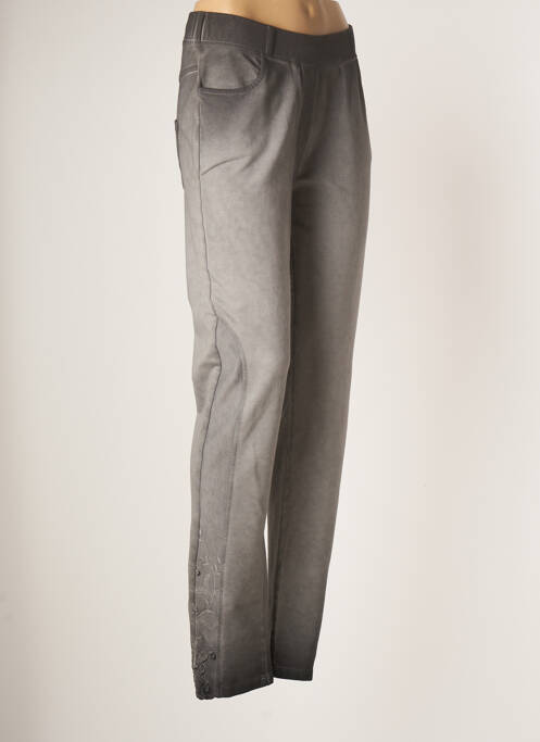 Pantalon slim taille élastique taille normale gris MERI & ESCA femme