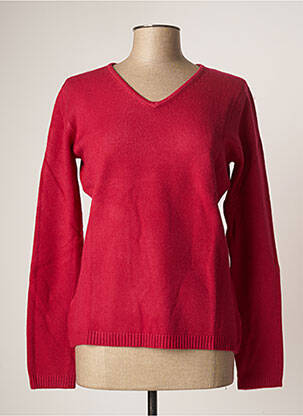 Pull coupe cintrée manches longues rose COULEURS DU TEMPS femme