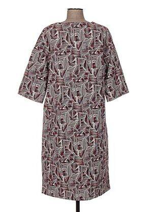 Robe mi-longue manches 3/4 manches 3/4 orange NATHALIE VLEESCHOUWER femme