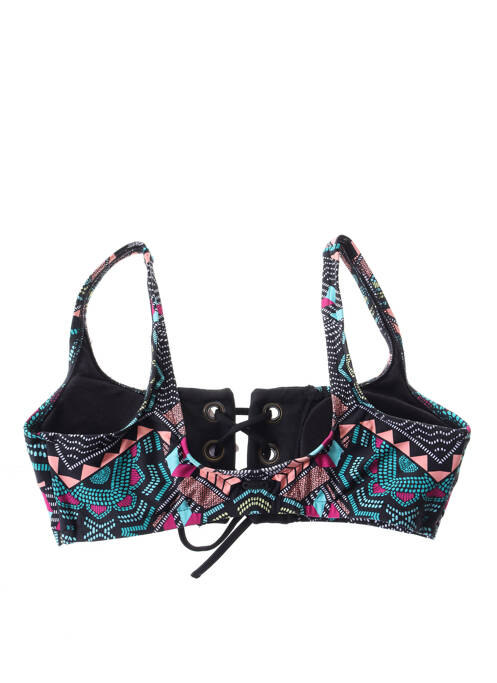 Haut de maillot de bain stretch haut soutien-gorge avec mousse de rembourrage amovible noir RIP CURL femme