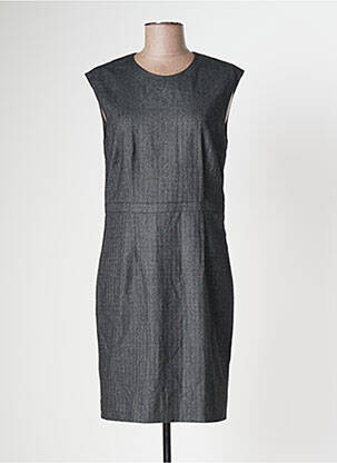 Robe courte fermeture zippée au dos manches courtes gris LOLA femme