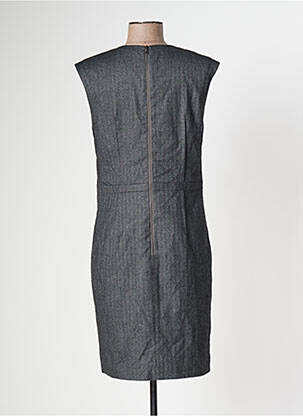 Robe courte fermeture zippée au dos manches courtes gris LOLA femme