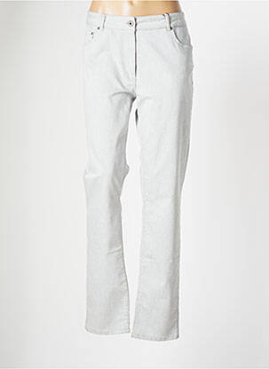 Pantalon droit gris LAUREN VIDAL pour femme