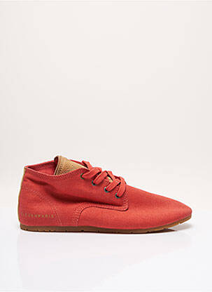 Baskets fermeture lacets talon plat jusqu'à 3cm orange ELEVEN PARIS femme