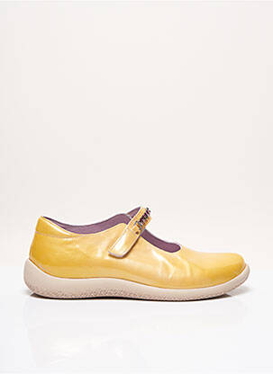 Sandales/nu pieds matière lisse talon plat jusqu'à 3cm jaune MOD8 femme