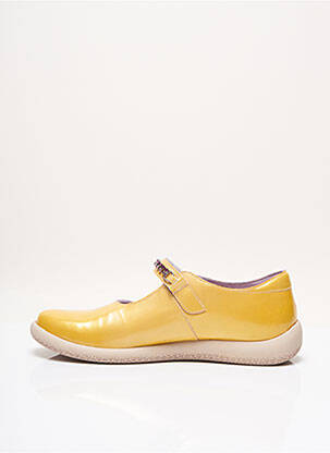 Sandales/nu pieds matière lisse talon plat jusqu'à 3cm jaune MOD8 femme