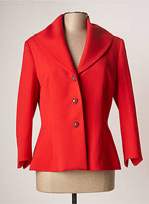 Manteau court rouge PAULE VASSEUR pour femme