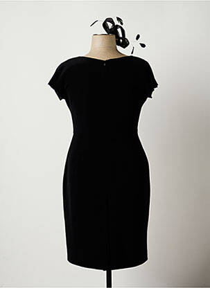 Robe mi-longue manches courtes manches courtes noir PAULE VASSEUR femme