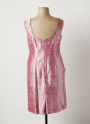 Robe mi-longue fermeture zippée au dos fines bretelles violet PAULE VASSEUR femme