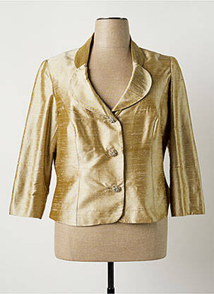 Veste chic fermeture boutonnée sur le devant jaune PAULE VASSEUR femme