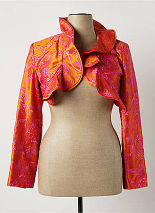 Veste chic manches longues orange PAULE VASSEUR femme