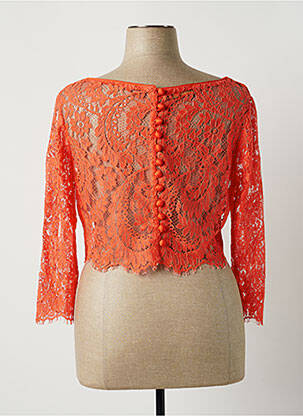 Top stretch manches longues orange PAULE VASSEUR femme