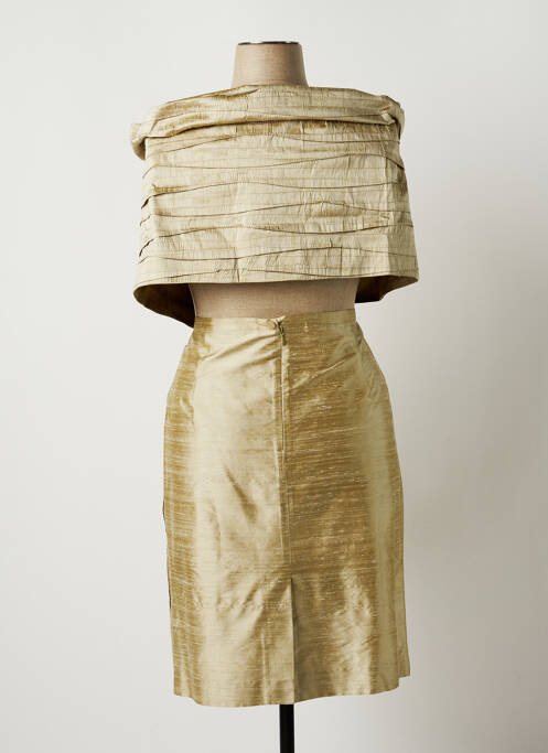 Jupe mi-longue jaune PAULE VASSEUR pour femme