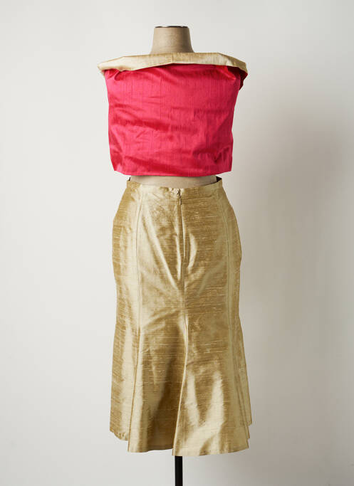 Jupe mi-longue jaune PAULE VASSEUR pour femme