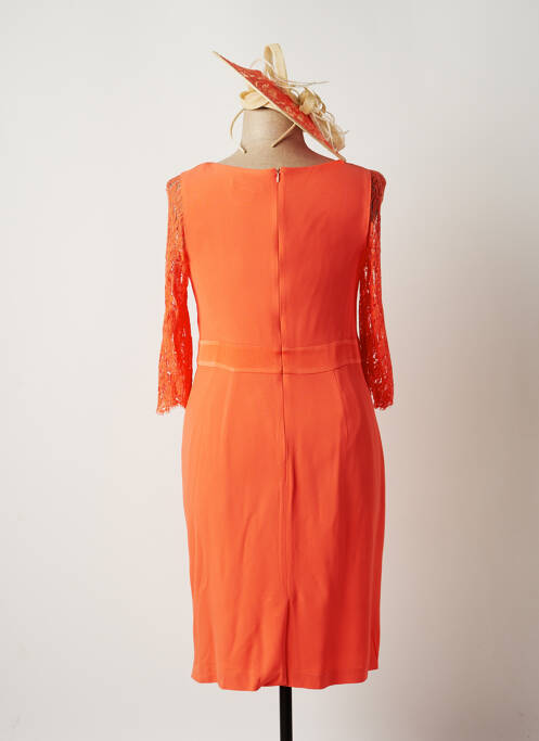 Robe mi-longue orange PAULE VASSEUR pour femme