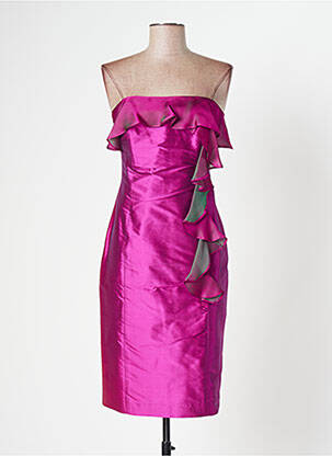 Robe courte sans manche sans manche violet PAULE VASSEUR femme